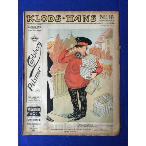 Klods - Hans - Politisk Vittighedsblad med Tegninger af A.Schmidt,G,Wegner.P.Fischer.m.m. No16  1917