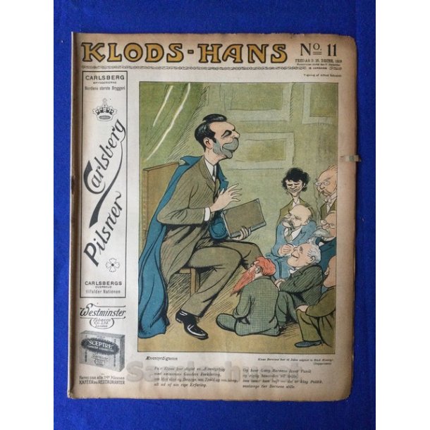 Klods - Hans - Politisk Vittighedsblad med Tegninger af A.Schmidt,G,Wegner.P.Fischer.m.m. No11  1916