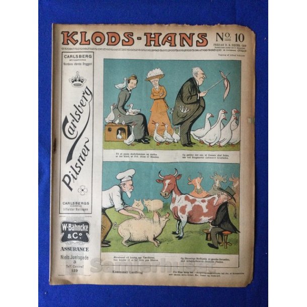 Klods - Hans - Politisk Vittighedsblad med Tegninger af A.Schmidt,G,Wegner.P.Fischer.m.m. No10  1916