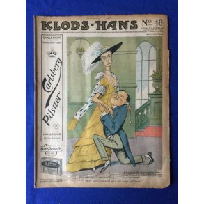 Klods - Hans - Politisk Vittighedsblad med Tegninger af A.Schmidt,G,Wegner.P.Fischer.m.m. No46  1916