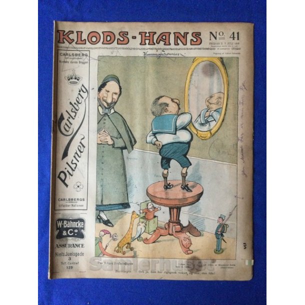 Klods - Hans - Politisk Vittighedsblad med Tegninger af A.Schmidt,G,Wegner.P.Fischer.m.m. No41  1916