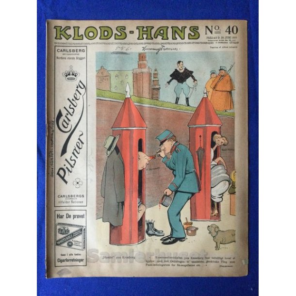 Klods - Hans - Politisk Vittighedsblad med Tegninger af A.Schmidt,G,Wegner.P.Fischer.m.m. No40  1916