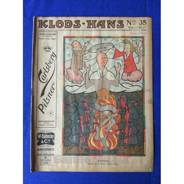 Klods - Hans - Politisk Vittighedsblad med Tegninger af A.Schmidt,G,Wegner.P.Fischer.m.m. No35  1916