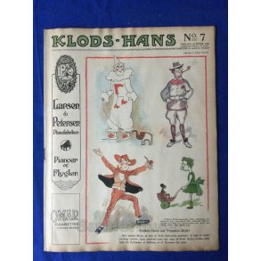 Klods - Hans - Politisk Vittighedsblad med Tegninger af A.Schmidt,G,Wegner.P.Fischer.m.m. No7  1918