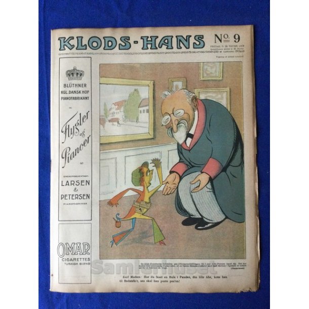 Klods - Hans - Politisk Vittighedsblad med Tegninger af A.Schmidt,G,Wegner.P.Fischer.m.m. No9  1918
