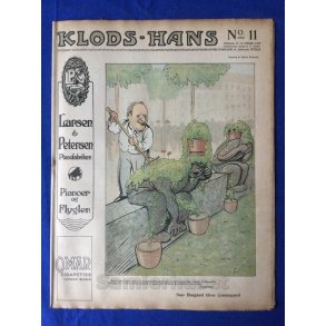 Klods - Hans - Politisk Vittighedsblad med Tegninger af A.Schmidt,G,Wegner.P.Fischer.m.m. No11  1918