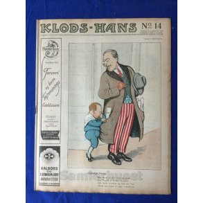 Klods - Hans - Politisk Vittighedsblad med Tegninger af A.Schmidt,G,Wegner.P.Fischer.m.m. No14  1919