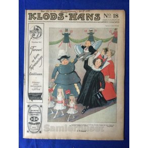 Klods - Hans - Politisk Vittighedsblad med Tegninger af A.Schmidt,G,Wegner.P.Fischer.m.m. No18  1919