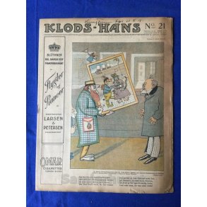 Klods - Hans - Politisk Vittighedsblad med Tegninger af A.Schmidt,G,Wegner.P.Fischer.m.m. No21  1919