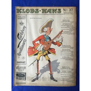 Klods - Hans - Politisk Vittighedsblad med Tegninger af A.Schmidt,G,Wegner.P.Fischer.m.m. No37  1917