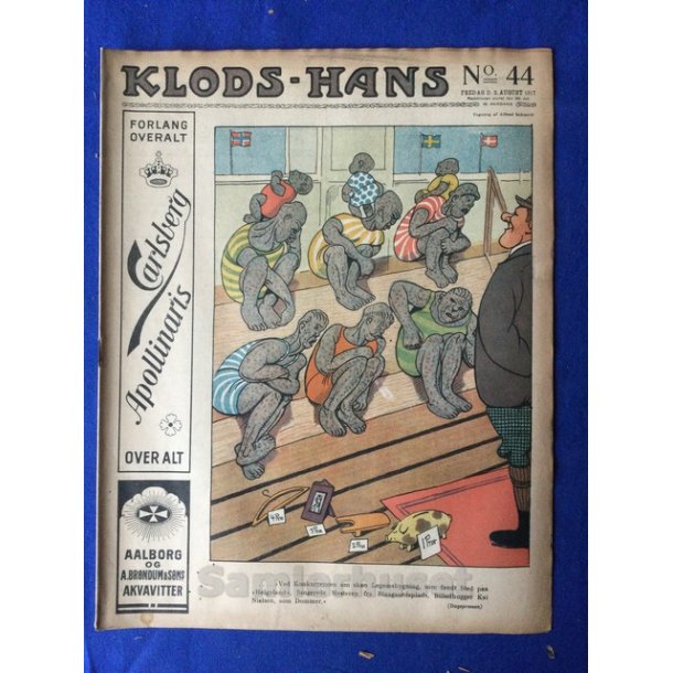 Klods - Hans - Politisk Vittighedsblad med Tegninger af A.Schmidt,G,Wegner.P.Fischer.m.m. No44  1917