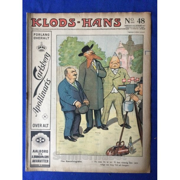 Klods - Hans - Politisk Vittighedsblad med Tegninger af A.Schmidt,G,Wegner.P.Fischer.m.m. No48  1917