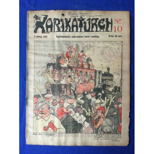 Karikaturen - Norsk - Politisk Vittighedsblad - Nr. 10 - 1917 - Lidt mus i kanten !