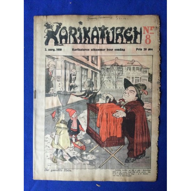 Karikaturen - Norsk - Politisk Vittighedsblad - Nr. 8 - 1918 - Lidt mus i kanten !