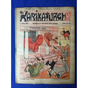Karikaturen - Norsk - Politisk Vittighedsblad - Nr. 14 - 1918 