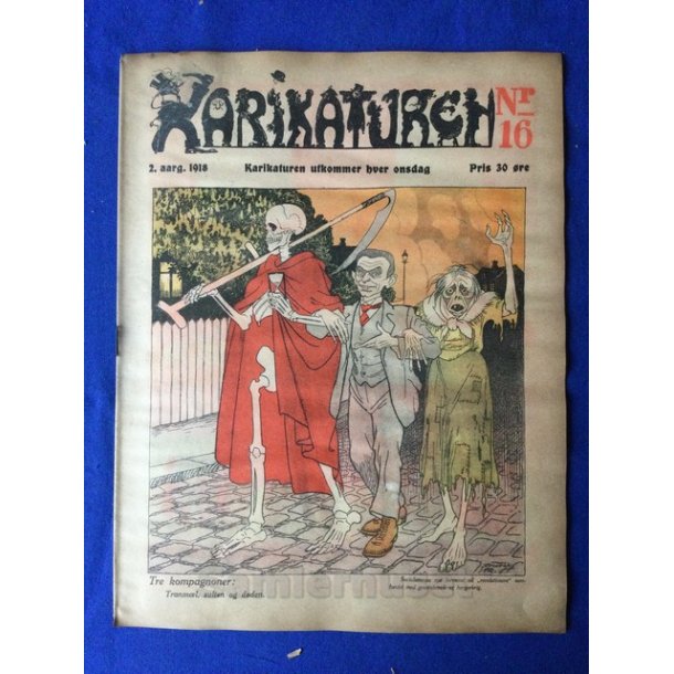 Karikaturen - Norsk - Politisk Vittighedsblad - Nr. 16 - 1918 