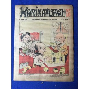 Karikaturen - Norsk - Politisk Vittighedsblad - Nr. 18 - 1918 