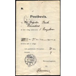 Postbevis - Pengebrev - Kirkeby 9 - 7 - 18