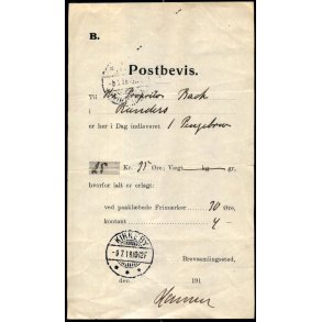 Postbevis - Pengebrev - Kirkeby 9 - 7 - 18