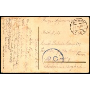 Krigs Gefangenensendung  - England - Berlin 2 - 6 - 19 - Brugt