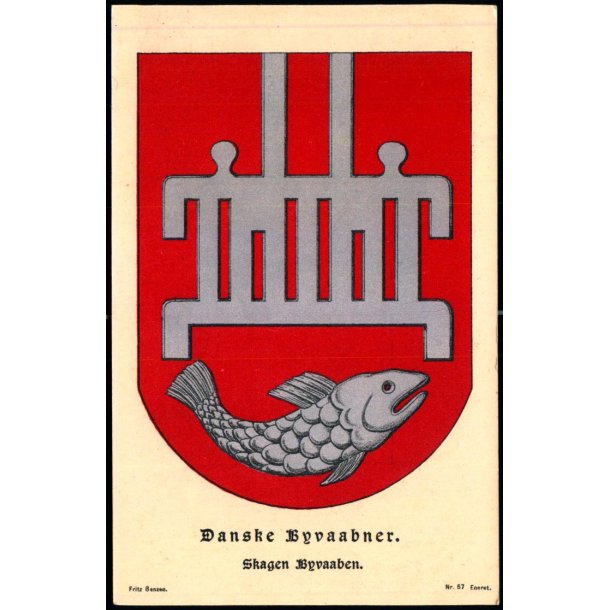 Danske Byvaabner - Skagen Byvaaben - Fritz Benzen 57 - Ubrugt