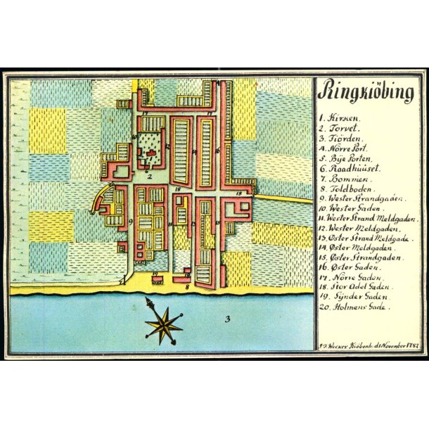 Ringk�bing - Kopi af kort fra 1.November 1782 