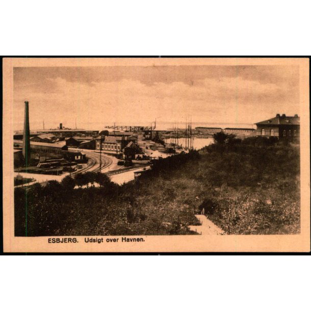 Esbjerg - Udsigt over Havnen - Esbjerg Reklame 20 - Brugt