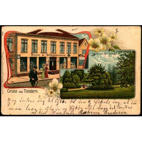 Gruss aus Tondern - Kunstanstalt Rosenblatt 7841 - Brugt - Svage hj�rner !