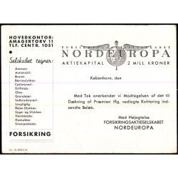 Nordeuropa - Amagertorv 11 - Helsagskort u/n - Ubrugt