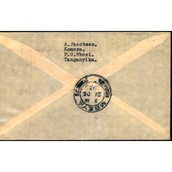 Luftpost Brev fra Tanganyika til Kenya - 21 - 12 - 39