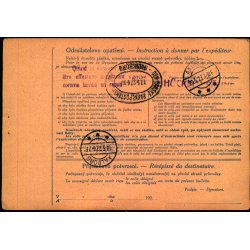 Adressekort fra Tjekkoslovakiet 13 - 5 - 27 - Oplagt p Aalborg Toldkammer m:m.