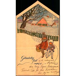 Gldelig Jul  - Kartonkuvert - Brugt