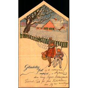 Gldelig Jul  - Kartonkuvert - Brugt
