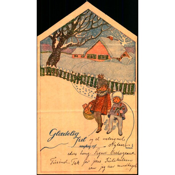 Gldelig Jul  - Kartonkuvert - Brugt