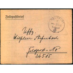 Tysk Feldpostbrev - Stempel  - 27 - 4 - 42 - Feldpost No. 26515 -