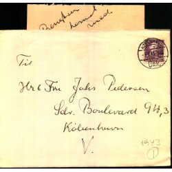 Brev med indhold (1 Ark) fra Vesterbros K.F.U.M. Sommerlejr 1943 - Magleby - Klippinge - Brugt