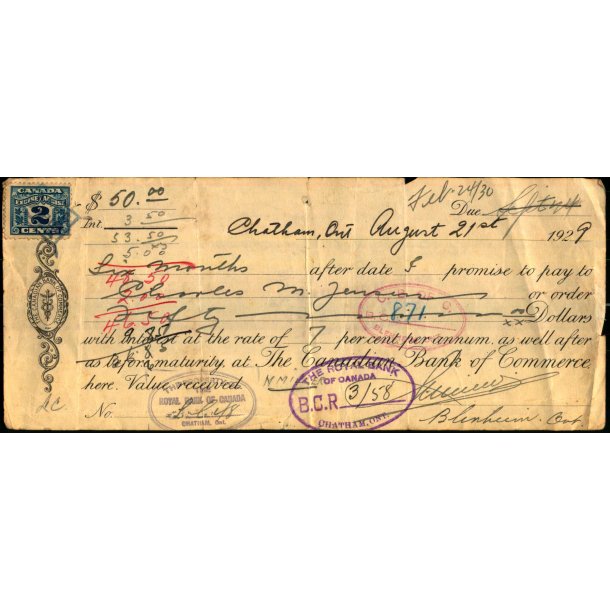 The Canadian Bank of Commerce 1929