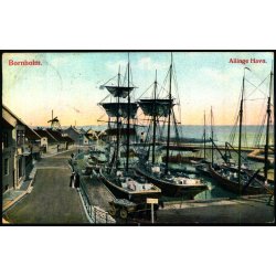 Bornholm - Allinge Havn - Stjernestempel Anholt Havn p bagsiden - A. Schuster 2419 - Brugt