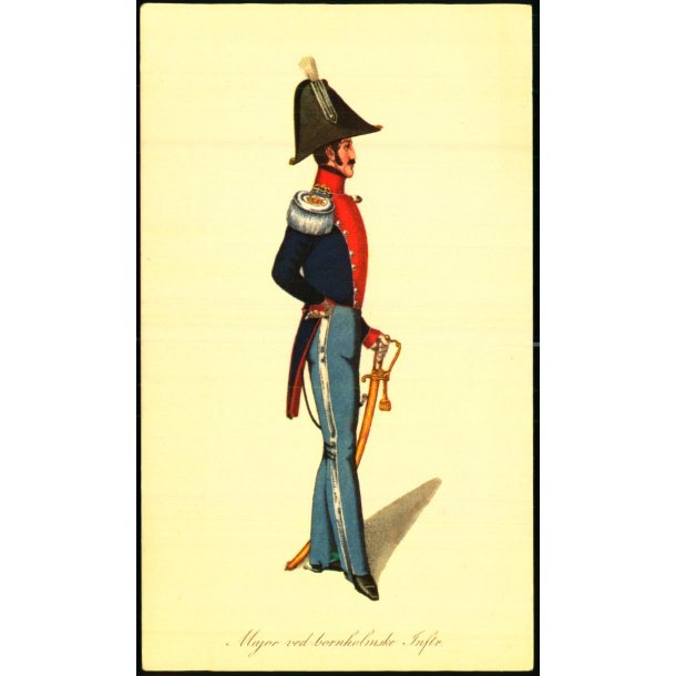 Major ved bornholmske Infanteri - u/n - Ubrugt