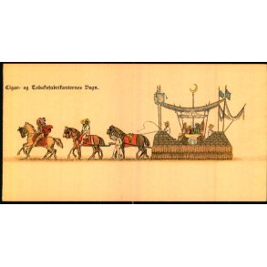 Cigar og Tobaksfabrikanternes Vogn - Visitkort 14 x7 u/n - Ubrugt