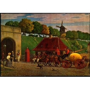 R. Christiansen - Kugleposten passerer Vesterport (ca. 1845) - Post u/n - Ubrugt
