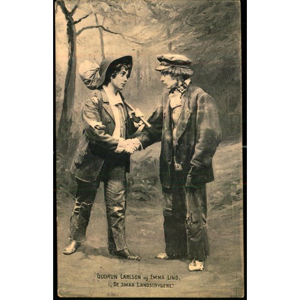 Gudrun Carlson og Emma Lund i "De smaa Landstrygere" - Alex Vincent 1257 - Brugt