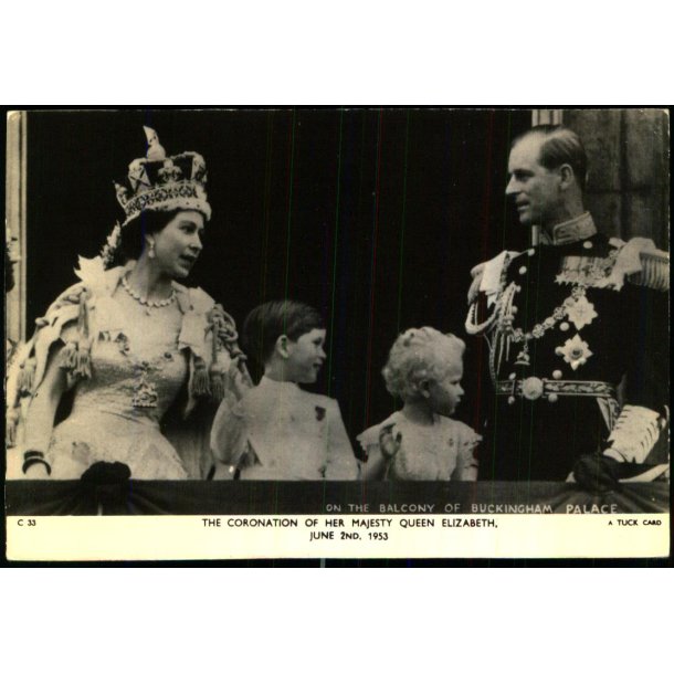 Coronation - Dronning Elizabeth  II - Prince Philip - Charles - Anne - Ubrugt