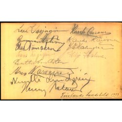 Autografer - Finlands Fodboldlandshold 1933