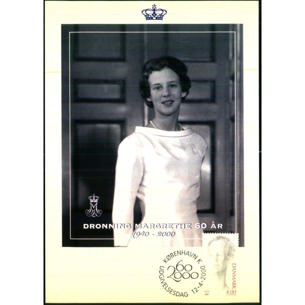 Prinsesse Margrethe - 60 r. - u/n - 13x19 cm.  - Brugt