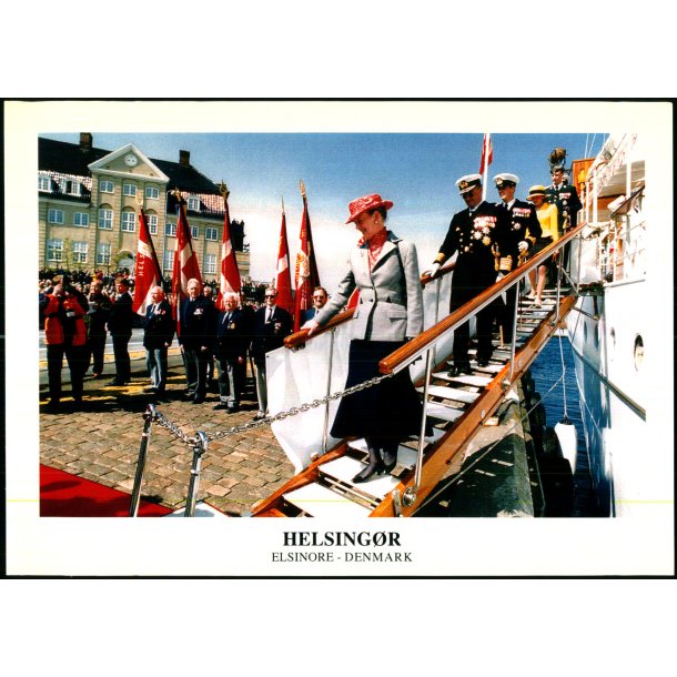 Dronning Margrethe i Helsingr - Maj &amp; Magnussen u/n - 15 x 21 cm. - Ubrugt