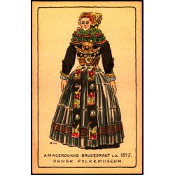 BW - Amagerdukke - Brudedragt ca. 1875 - Dansk Folkemuseum - Alfred Jacobsen 35 - Ubrugt