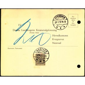 Efterporto - Tryksagskort fra Nstved  20 - 1 - 59