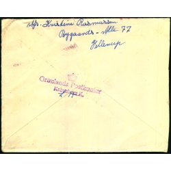 Brev til Egedesminde - Grnland 6 -11 - 55 - Retur af. Adressatren rejst fra Grnland - Med Indhold 