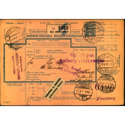 Adressekort fra Tjekkoslovakiet 13 - 5 - 27 - Oplagt p Aalborg Toldkammer m:m.